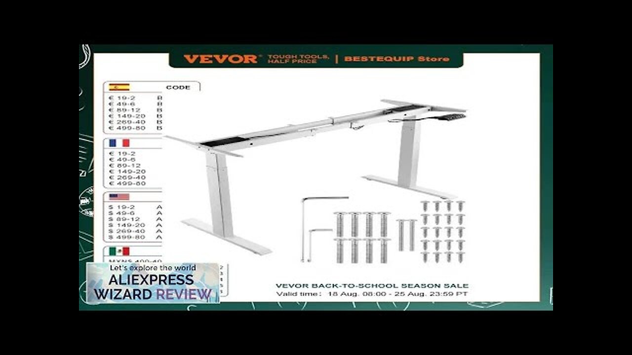 VEVOR Standing Desk Frame Electric Stand Up Computer Desk Legs Ergonomic DIY Review