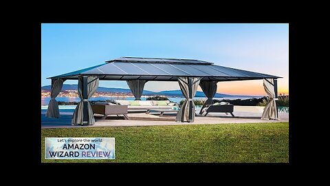 MELLCOM 12x20FT Hardtop Gazebo Permanent Outdoor Aluminum Patio Gazebo with Aluminum Review