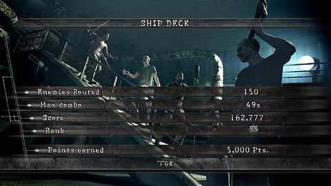 PS4 Resident Evil 5 Mercenaries United solo Ship Deck Chris Safari 150 kills