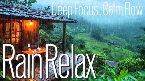 Music Mode - 4K Rain Falling - For RELAXATION AND STUDYING