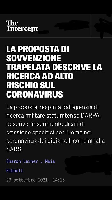 THE PROJECT DEFUSE - Robert Malone: <<Nel 2018, la DARPA ha ricevuto una proposta di sovvenzione chiamata Progetto DEFUSE>> [le fonti in descrizione]