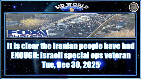 It is clear the Iranian people have had ENOUGH_ Israeli special ops veteran
