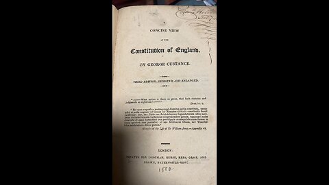 Wow - Constitution of England by George Custance 1802 - my new original book