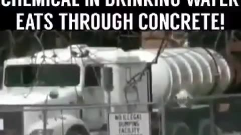 Fluoride eats through concrete