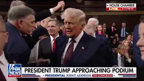 President Trump is greeted with standing ovation for joint address to Congress