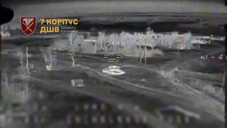 Ukrainian Drone Slams into Russian Tank 30km Away
