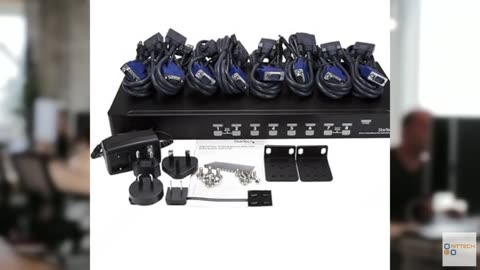StarTech.com 8 Port 1U Rackmount USB KVM Switch Kit with OSD and Cables - Rack m