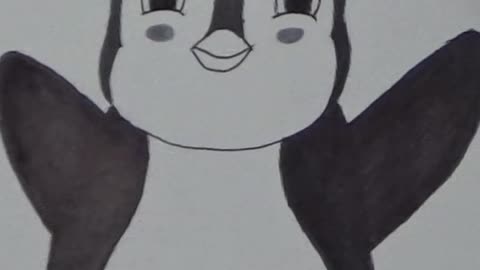 ❄️ Inktober Day 19: Arctic — Cute Penguin Drawing!