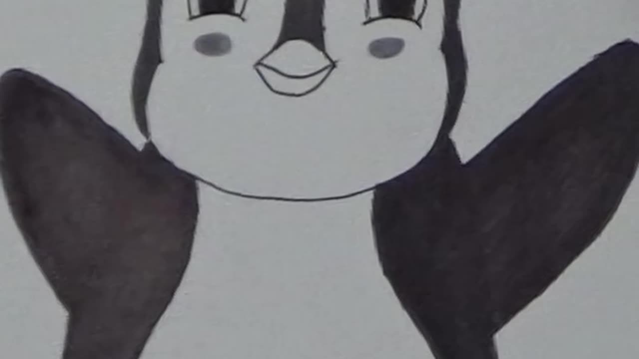 ❄️ Inktober Day 19: Arctic — Cute Penguin Drawing!