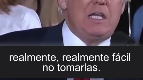Trump mentions the importance of staying away from drugs and alcohol