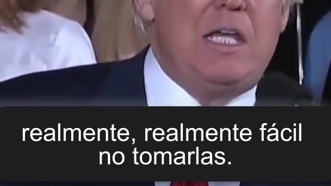 Trump mentions the importance of staying away from drugs and alcohol