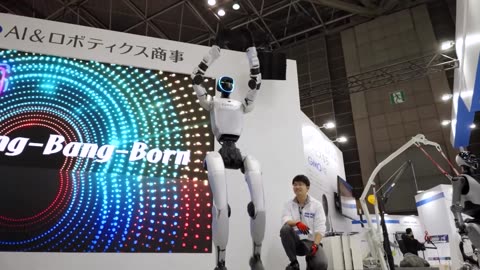 Robots dance, clean and rescue toy cats at expo in Japan