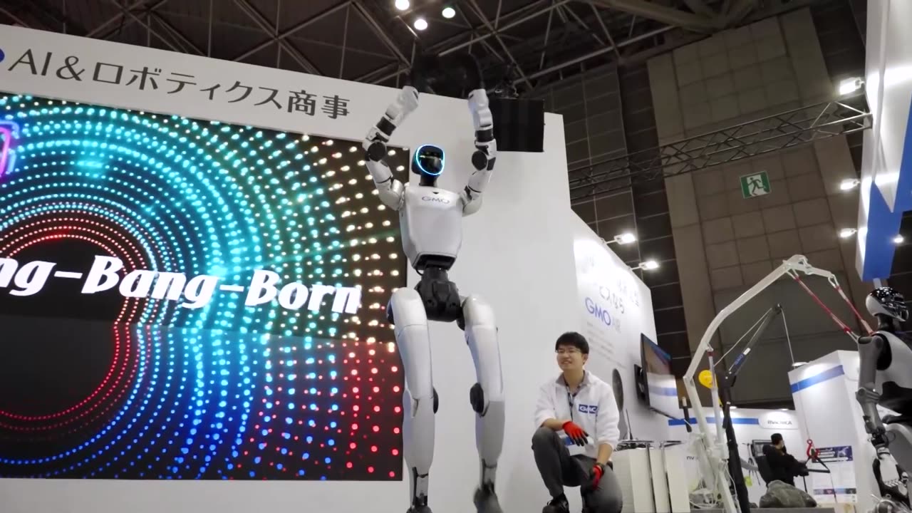 Robots dance, clean and rescue toy cats at expo in Japan