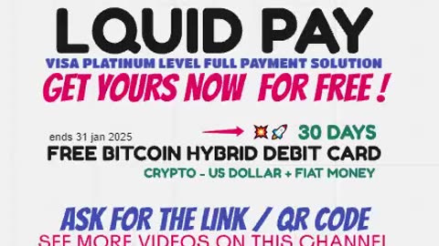 LQUID PAY - FREE VISA CRYPTO & FIAT MONEY DEBIT CARD - TOP TEAM ROB BUSER