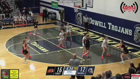 DECEMBER 2 2025 PIAA D-10 GIRLS BASKETBALL: CORRY VS MCDOWELL PART 1