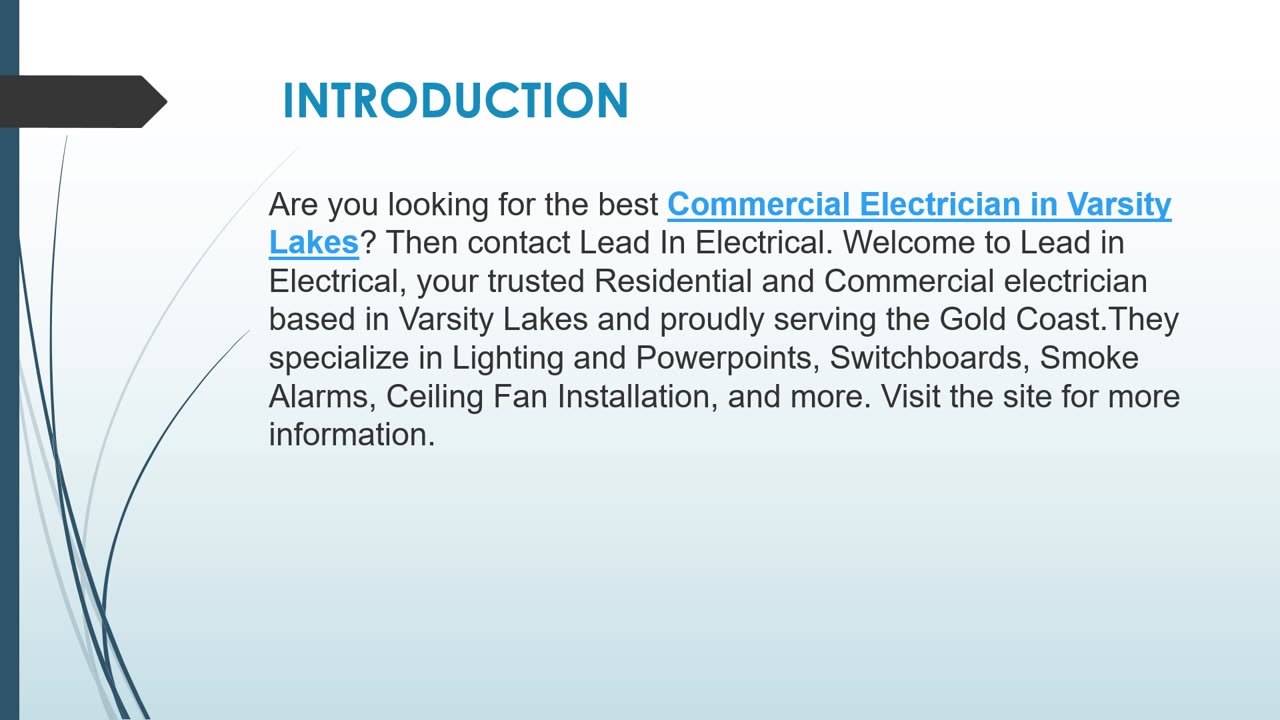 The best Commercial Electrician in Varsity Lakes