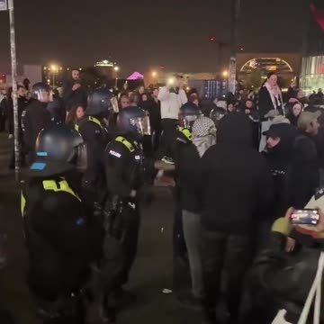 A massive demonstration around Berlin's central train station in solidarity with Gaza