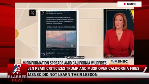 Jen Psaki Criticizes Trump And Musk Over California Fires