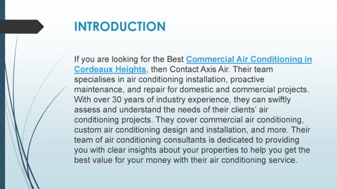 Best Commercial Air Conditioning in Cordeaux Heights