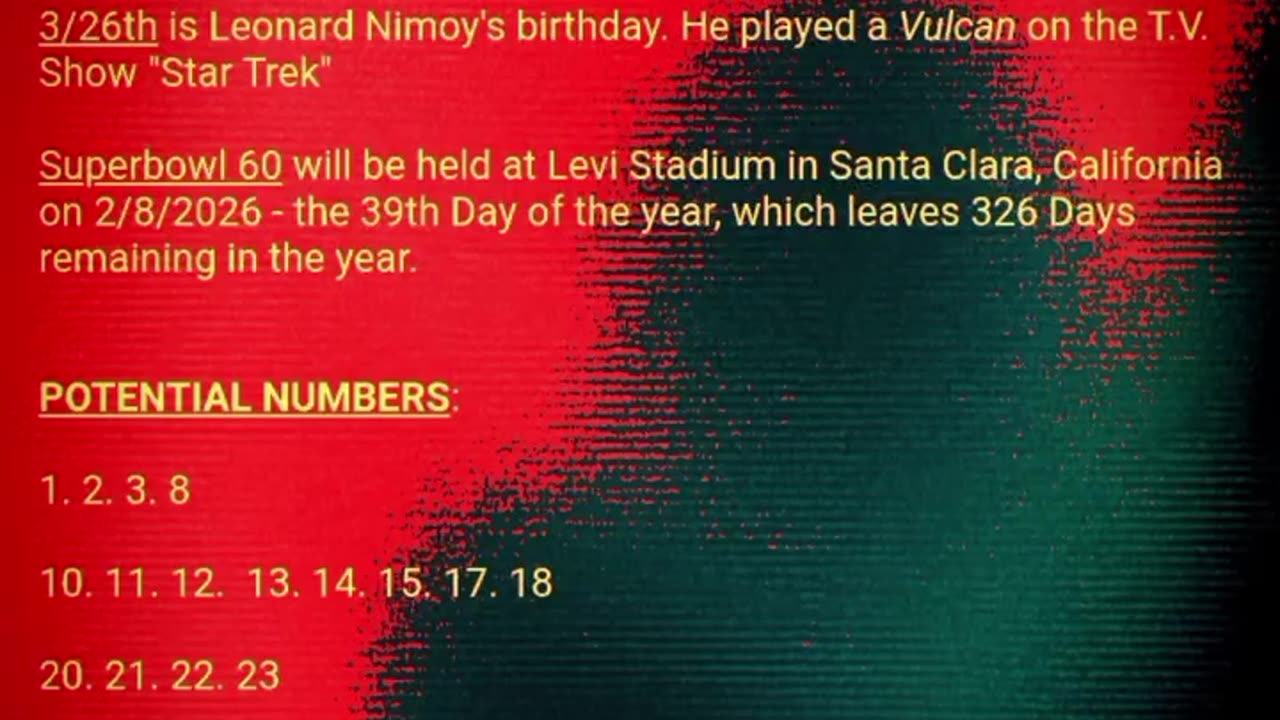 11/22/25 Powerball Decode/Potential Lottery Numbers. Read Description.