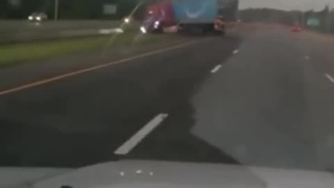 18 year old Driver loses control due to reckless driving and slides under a semi-truck