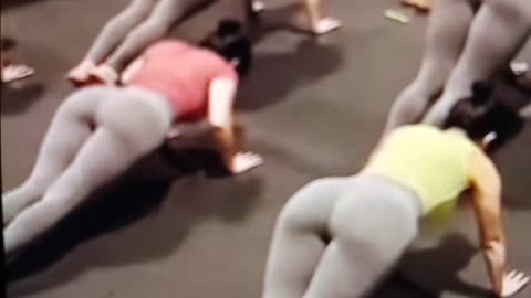 Girls getting their push-ups in