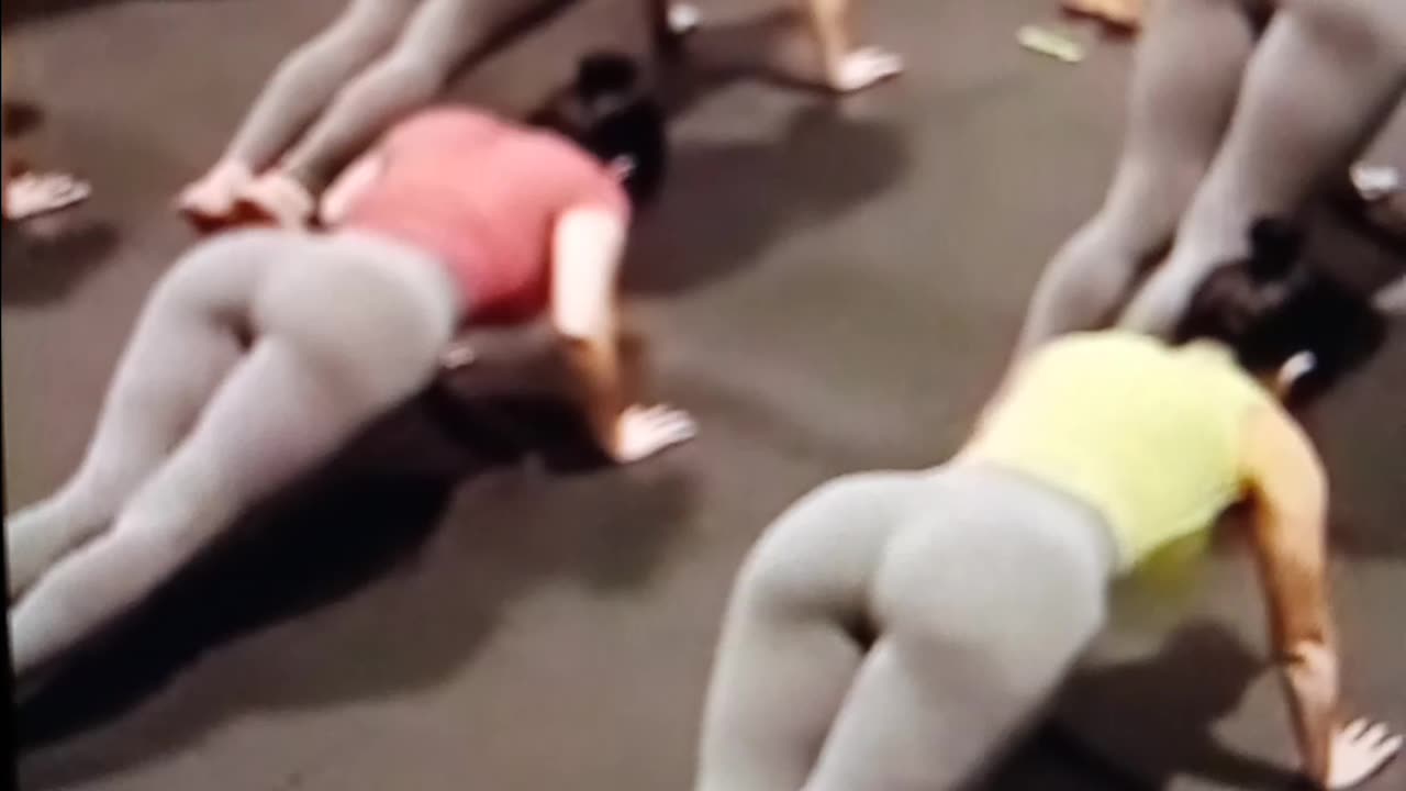 Girls getting their push-ups in
