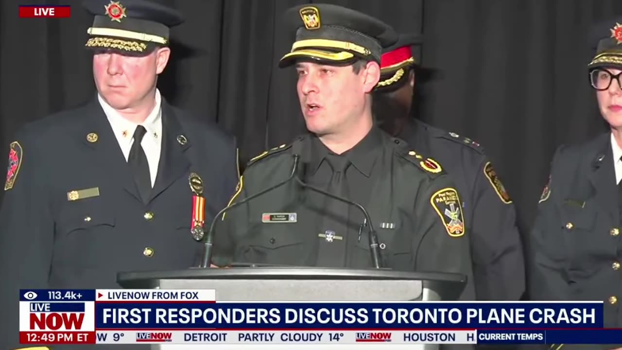 First responder on inuries from plane crash at Pearson