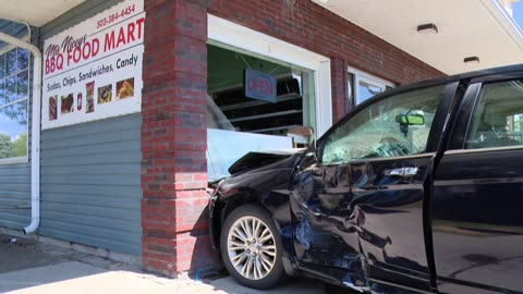 No one hurt after car slams into west Louisville barbecue business