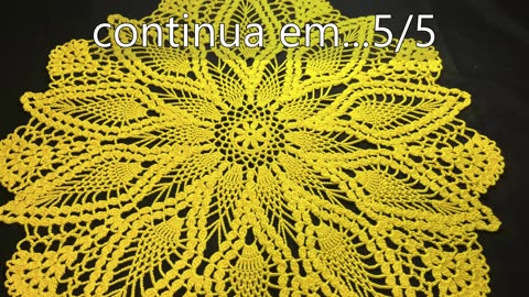 (#C-1215)-(ep. 4/5)-Pineapple Crochet Table Center