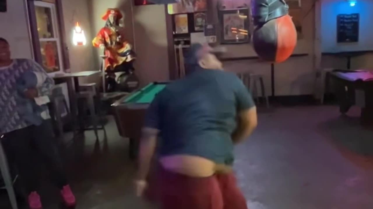 Man Full Sends and Misses Punching Bag