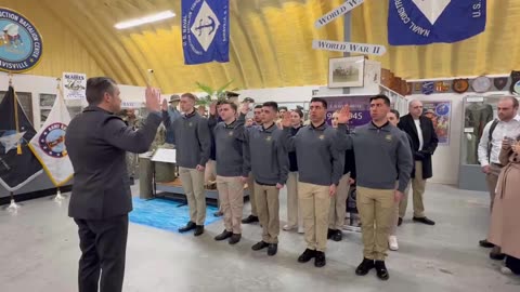 Sec. of War Pete Hegseth administered the Oath of Enlistment to ten enlistees for the