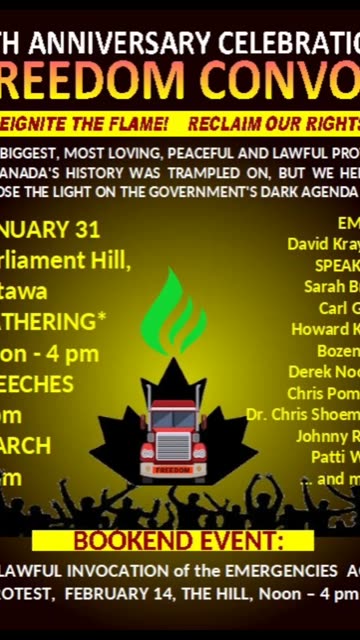 2026 01 31 Ottawa Convoy 4th anniversary. Link under video
