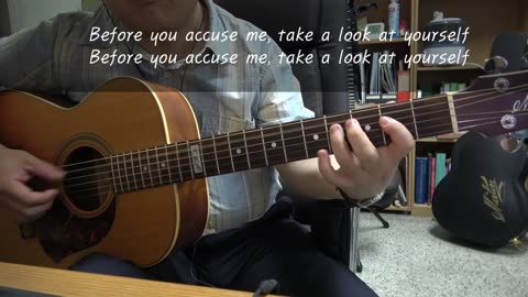 Before you accuse me - Eric Clapton, unplugged live, guitar cover, lyrics