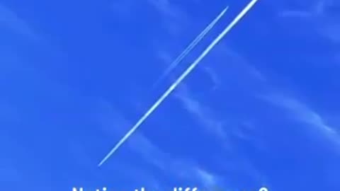 A contrail and a chemtrail at the same time...