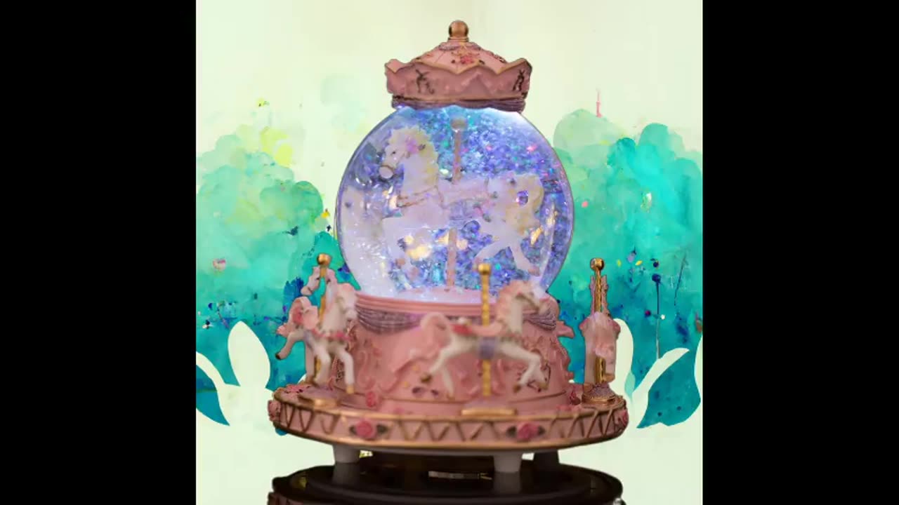 Musical Snow Globe with Carousel - A Magical Gift for Her