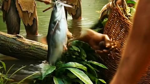 1.5 Million‑Year‑Old Jungle Survival – Handaxes, Hunting & Butchery #shorts