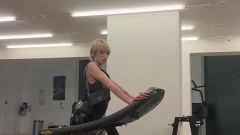 Workout with a tgirl