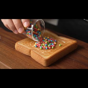 Spreading donuts and other desserts onto toast #AI #toast #donut #dessert