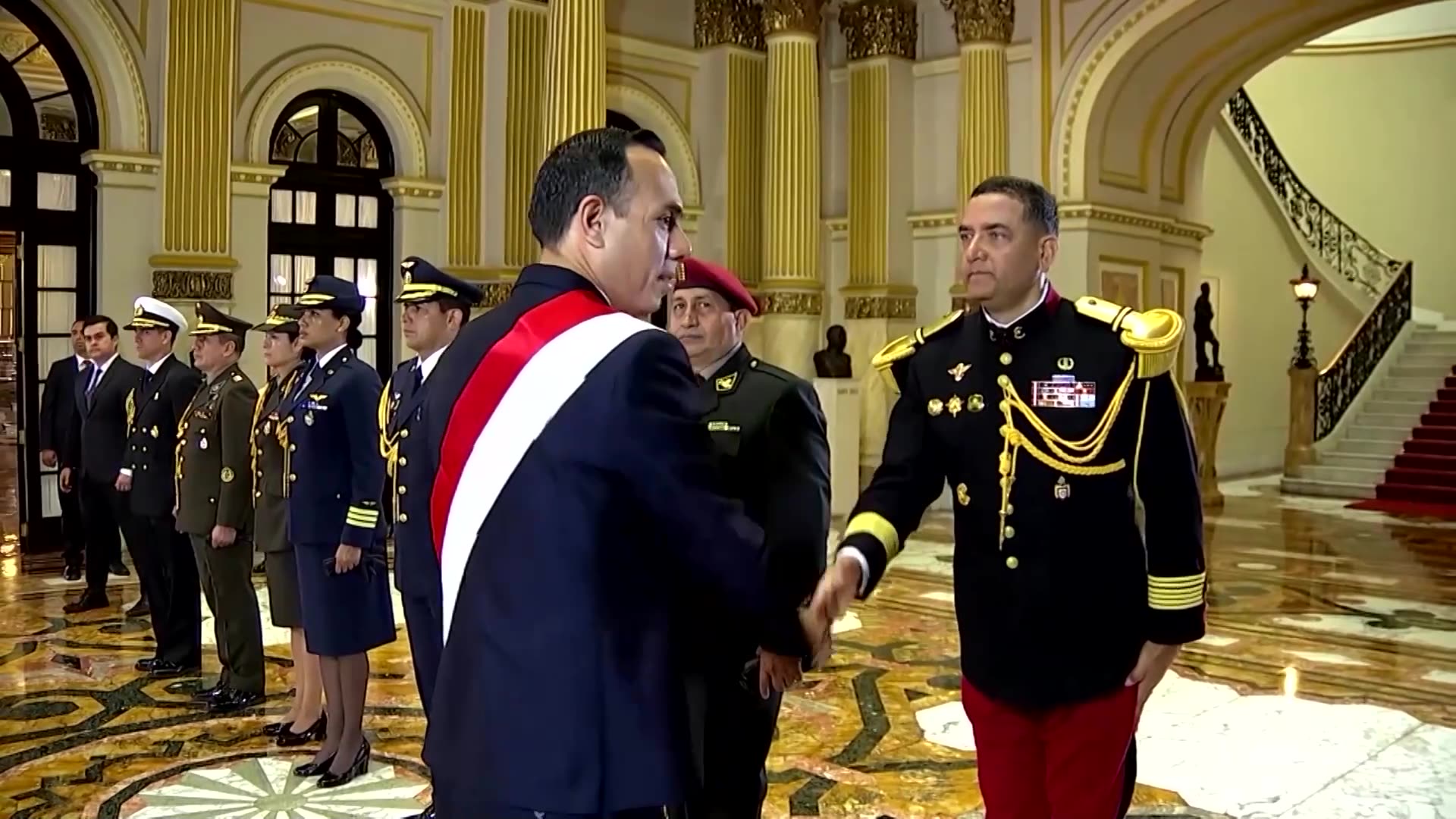 Perus new president Jose Jeri arrives at National Palace