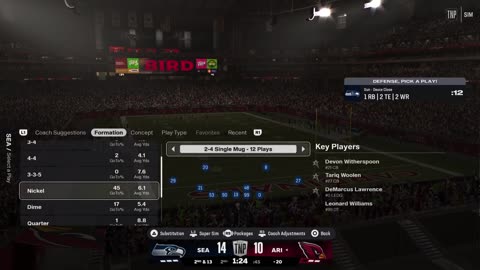Seahawks @ Cardinals Week 4 - The second half of this game was insane! Madden 26