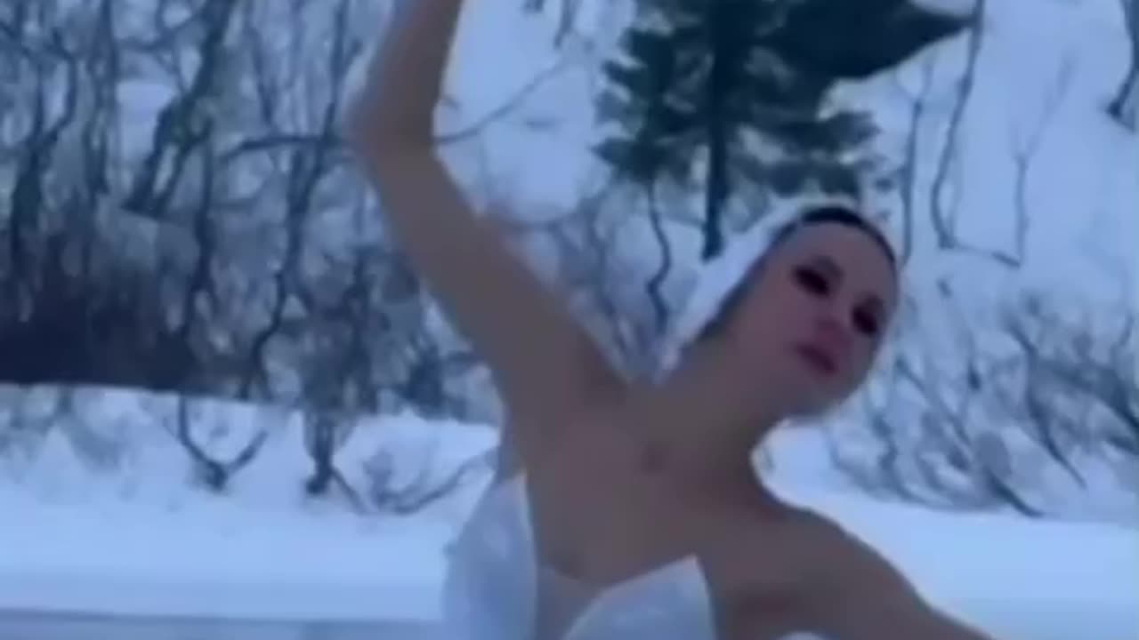 Ballerina of the frozen swan lake