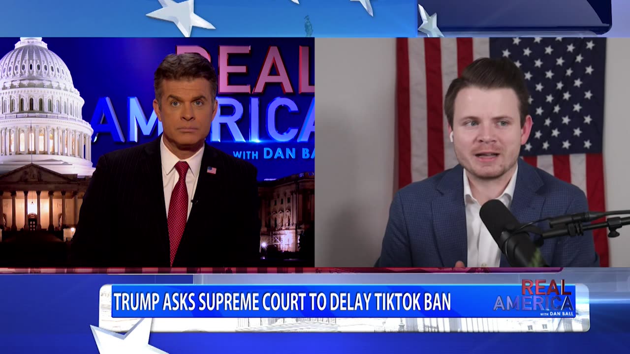 REAL AMERICA -- Dan Ball W/ Ryan Fournier, President Trump Opposes TikTok Ban, 1/6/25