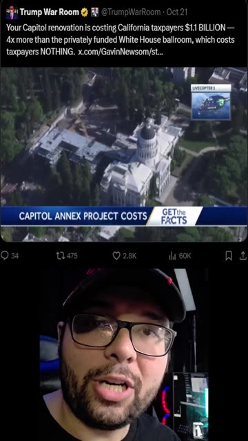 Shut up GAVIN. The Ballroom is sick and Trump is paying for it.