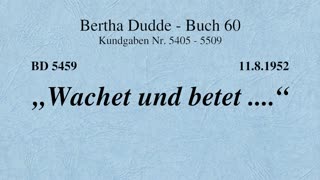 BD 5459 - "WACHET UND BETET ...."