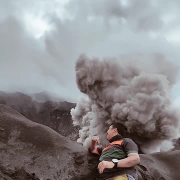Man in Indonesia captured exact moment a volcano erupted within its caldera