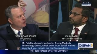 Adam Schiff makes a fool of himself while screaming at Kash Patel