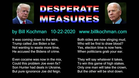 DESPERATE MEASURES -- an original song by Bill Kochman.