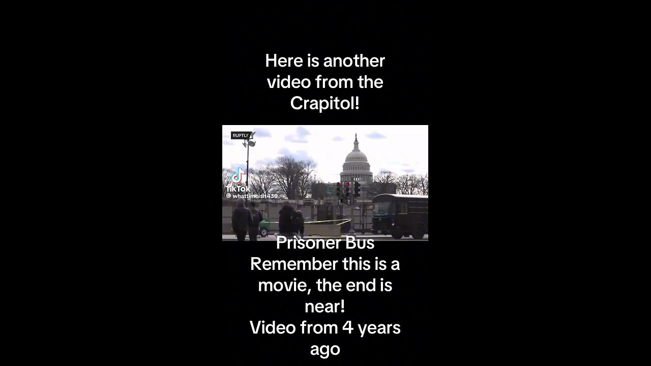 Prison buses in front of the capital