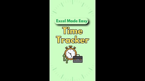 time tracker in excel sheet